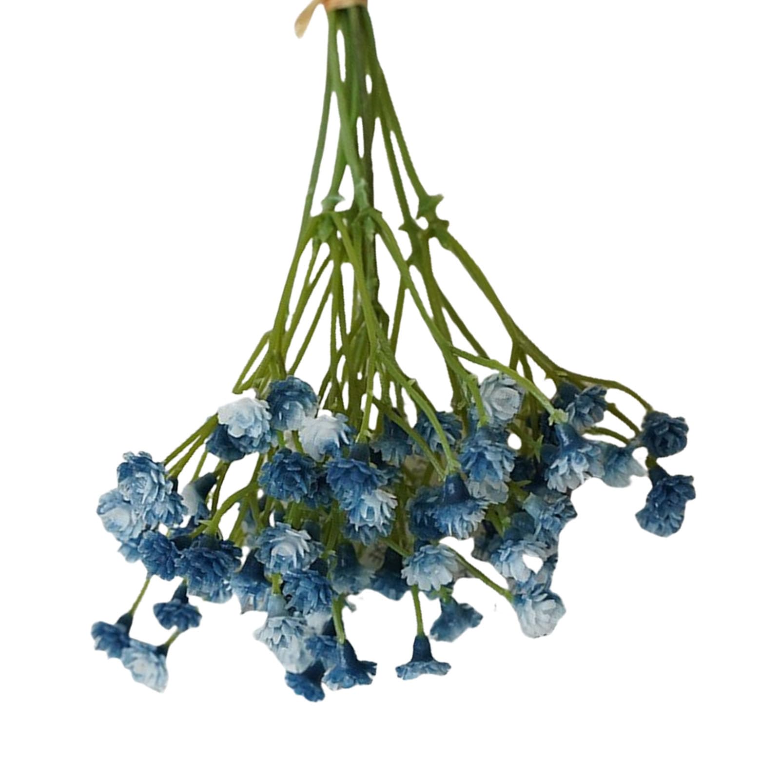 Tfaoys Blue 25Pcs Faux Gypsophila Wedding Bouquets Home Garden Decoration Realistic Touch Pvc Flower Weather Resistant Low Maintenance Decors Pvc Bridal Bouquets