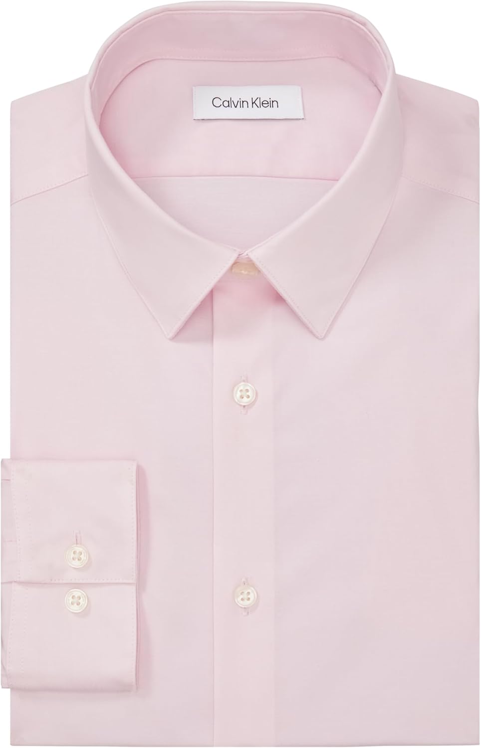 Calvin Klein Men's Regular Fit Herringbone French Cuff Non Iron Dress Shirt - Image 3