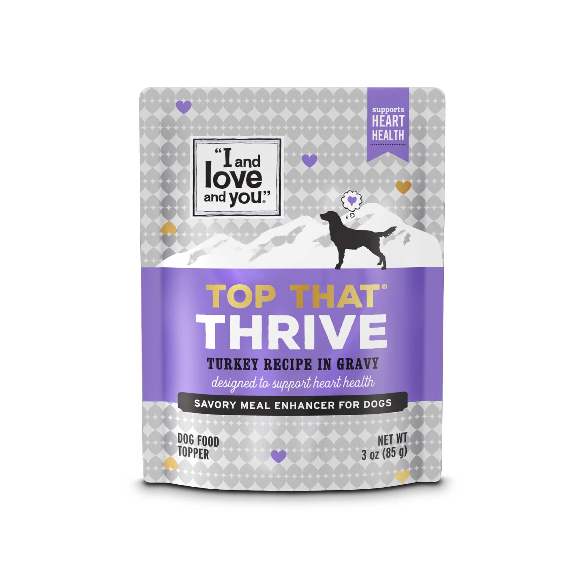 I AND LOVE AND YOU Top that Thrive Wet Dog Food Topper,Turkey|3oz (12 Pack)