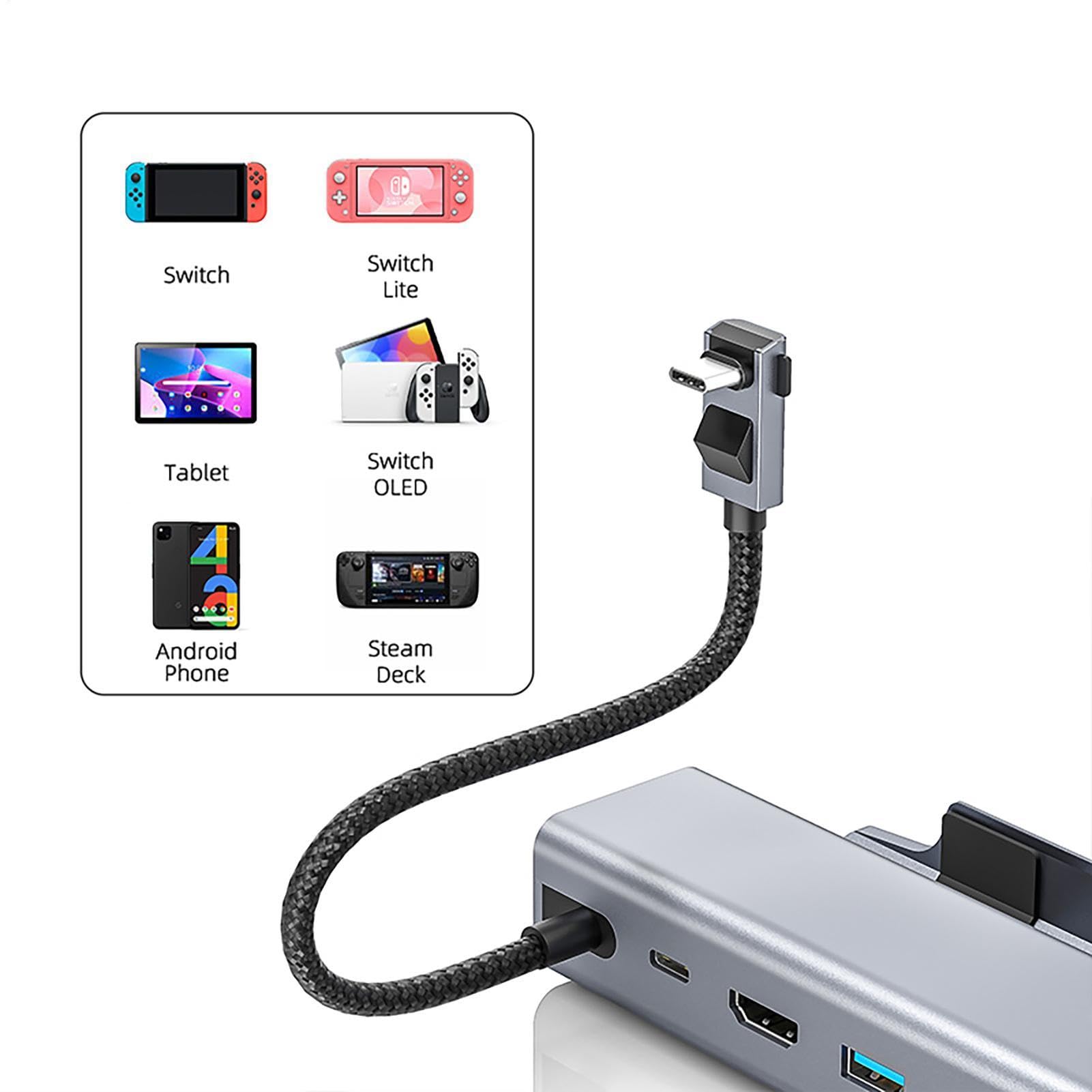Docking Station per notebook, Docking Station 6 in 1 - Docking Station Hub per 2 Porte USB 3.0, Ricarica PD DA 100 W, USCITA HD 4K 2.0