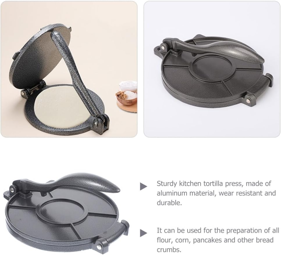 UPKOCH Tortilla Press Heavy Duty Dough Maker for Corn Tortillas for Home Use for Quesadillas and Authentic Mexican Cooking