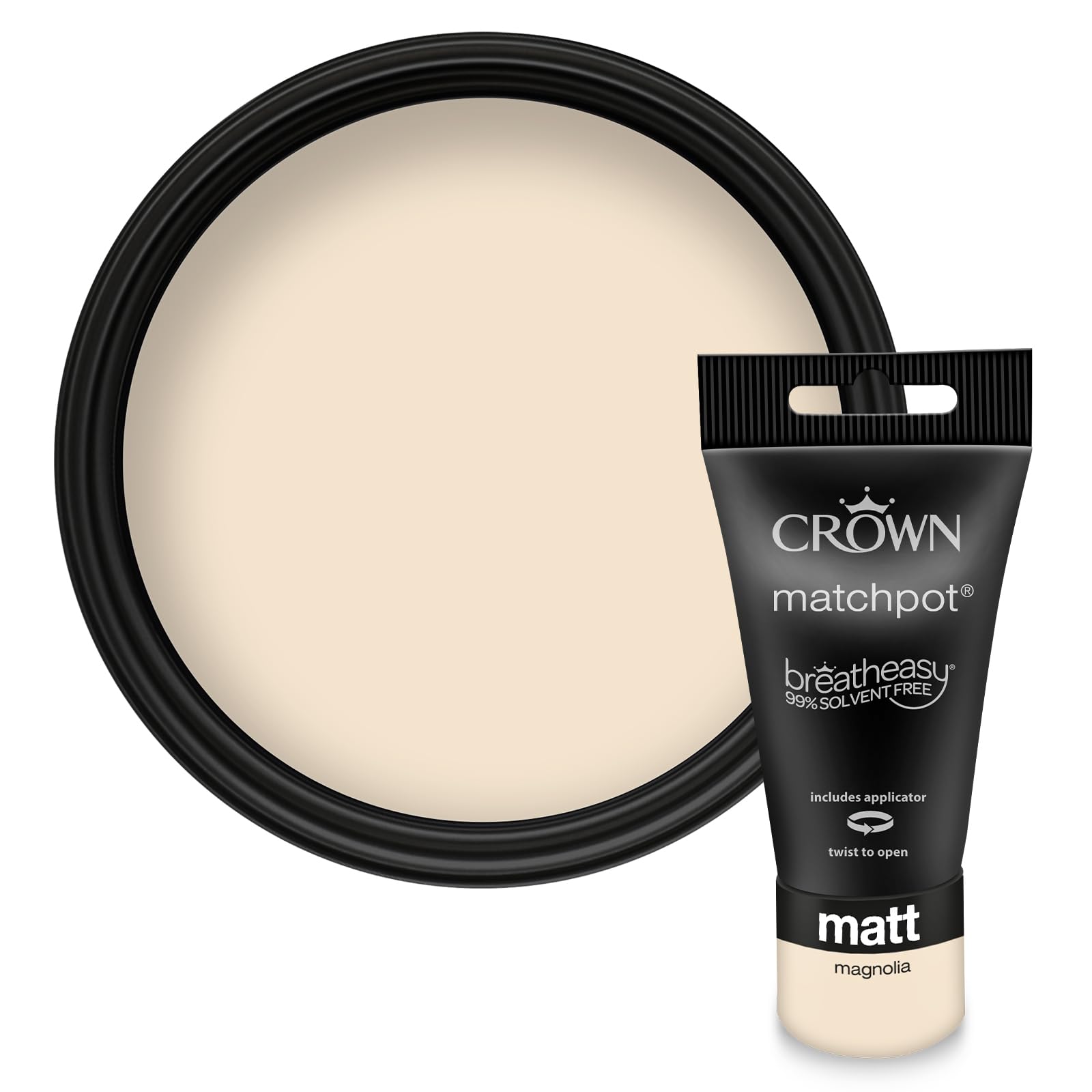 Crown Magnolia Walls & Ceilings Matt Paint Tester Pot - Sample 40Ml