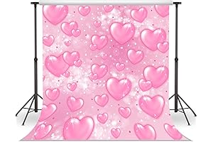 WOLADA Backdrop - Pink & Red Hearts Edition For Valentine's Day