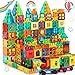 FNJO Magnetic Tiles, Magnetic Building Blocks, Magnets Building Set, STEM Toys for Kids Boys and Girls Creative and Inspirational