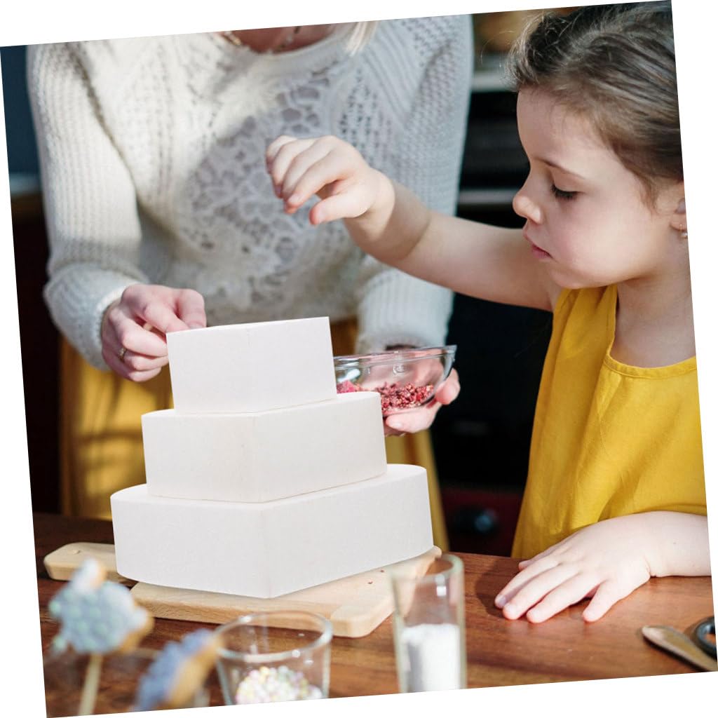 NUOBESTY 5 Juegos De Maniquíes De Espuma Ligeros con Forma De Corazón para Tartas De Boda para Practicar La Decoración De Cumpleaños Y Repostería 2 Unidades X 5