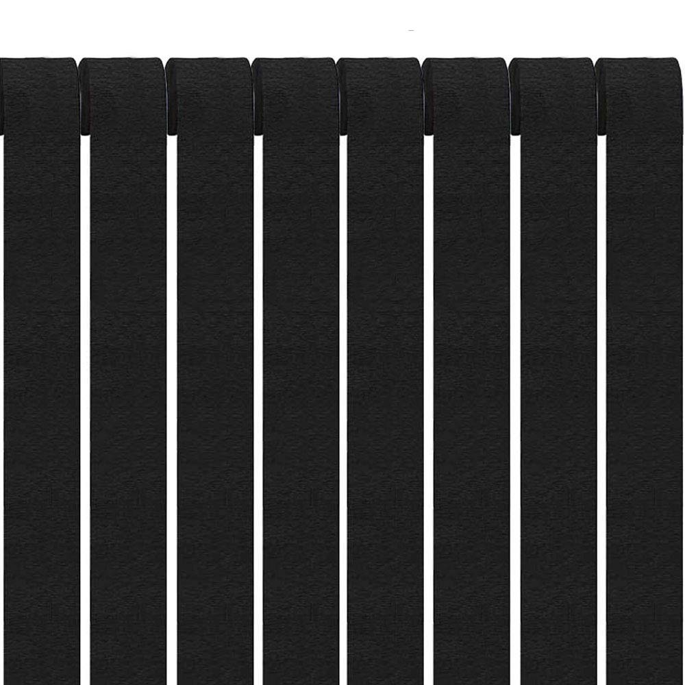 ZYOOO Black Crepe Paper Streamers-12 Rolls (25m/82ft Per Roll)