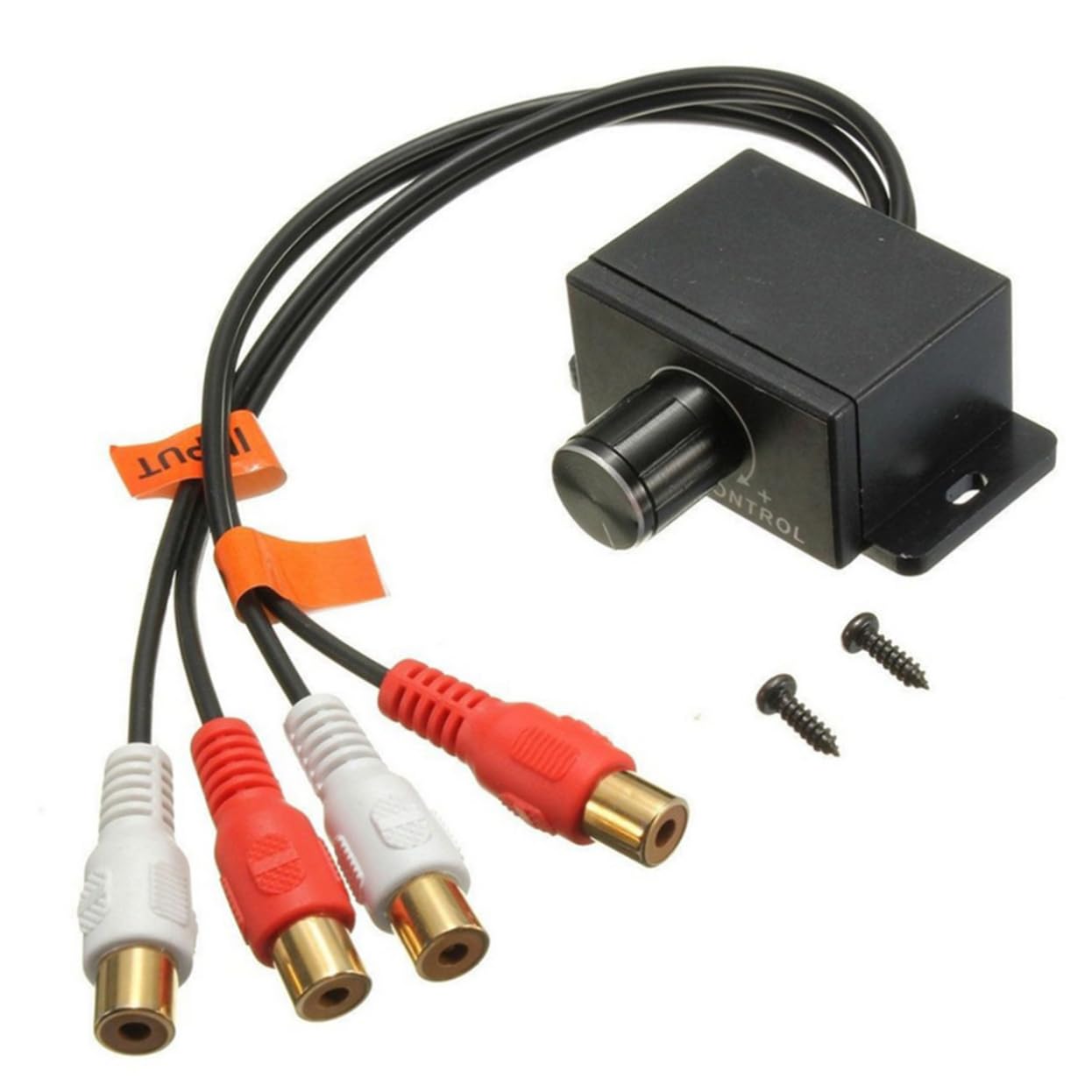 Angoily 3pcs Remote Level Control for Car Audio Bass Gain Control RCA Gain Knob Car Stereo