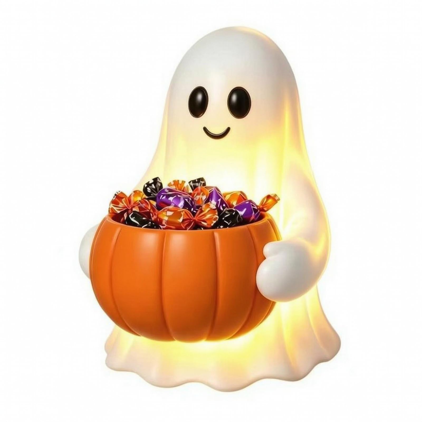 con Zucca Festivo Soprammobile | Resina Resistente Intemperie, Statuetta di, Ciotola Caramelle a Forma di Zucca, per, Cortile, Stile A