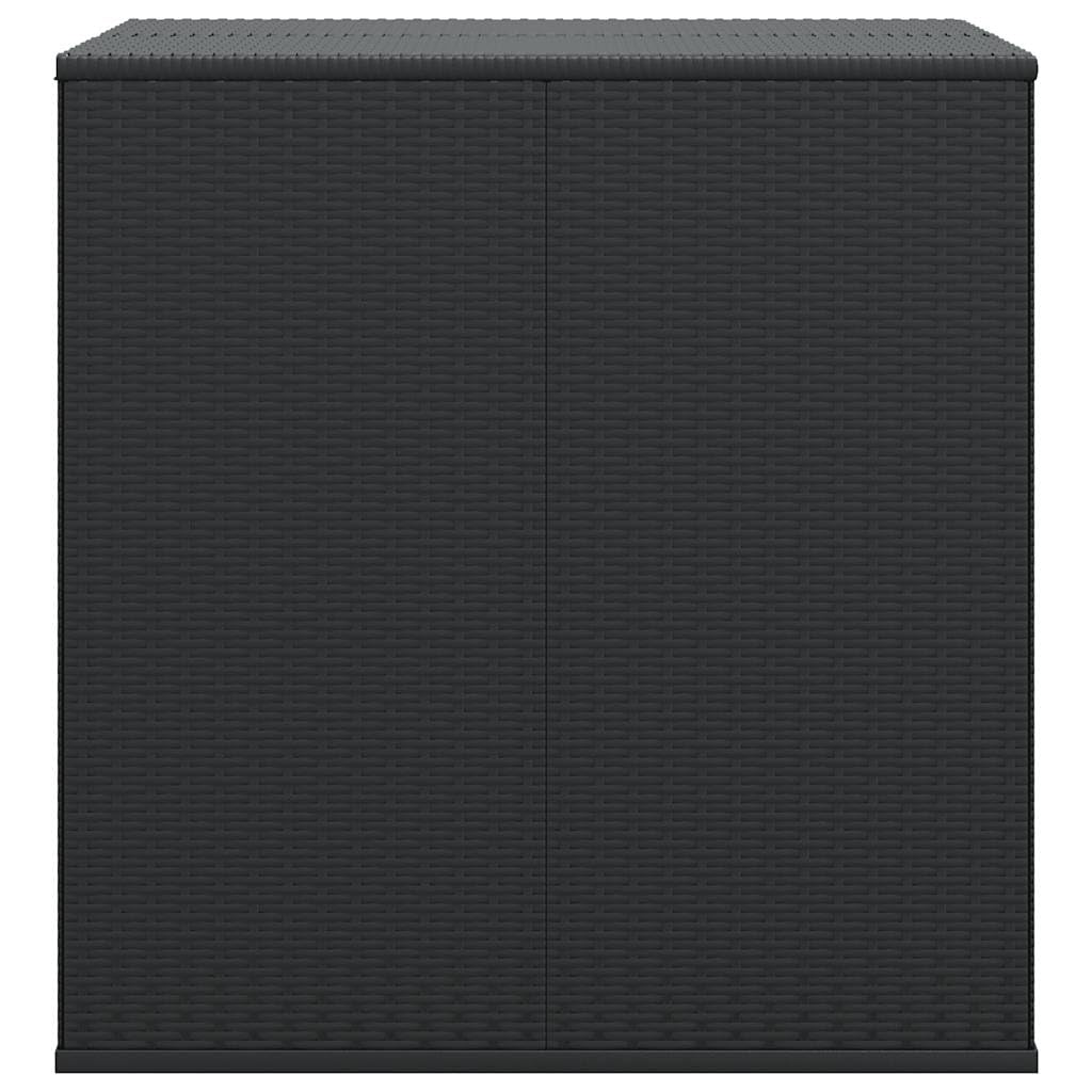 vidaXL Skrzynia na poduszki ogrodowe rattan PE 100x97,5x104 cm, czarna, rattanowy kufer, skrzynia ogrodowa, skrzynia tarasowa, rattanowe kufry