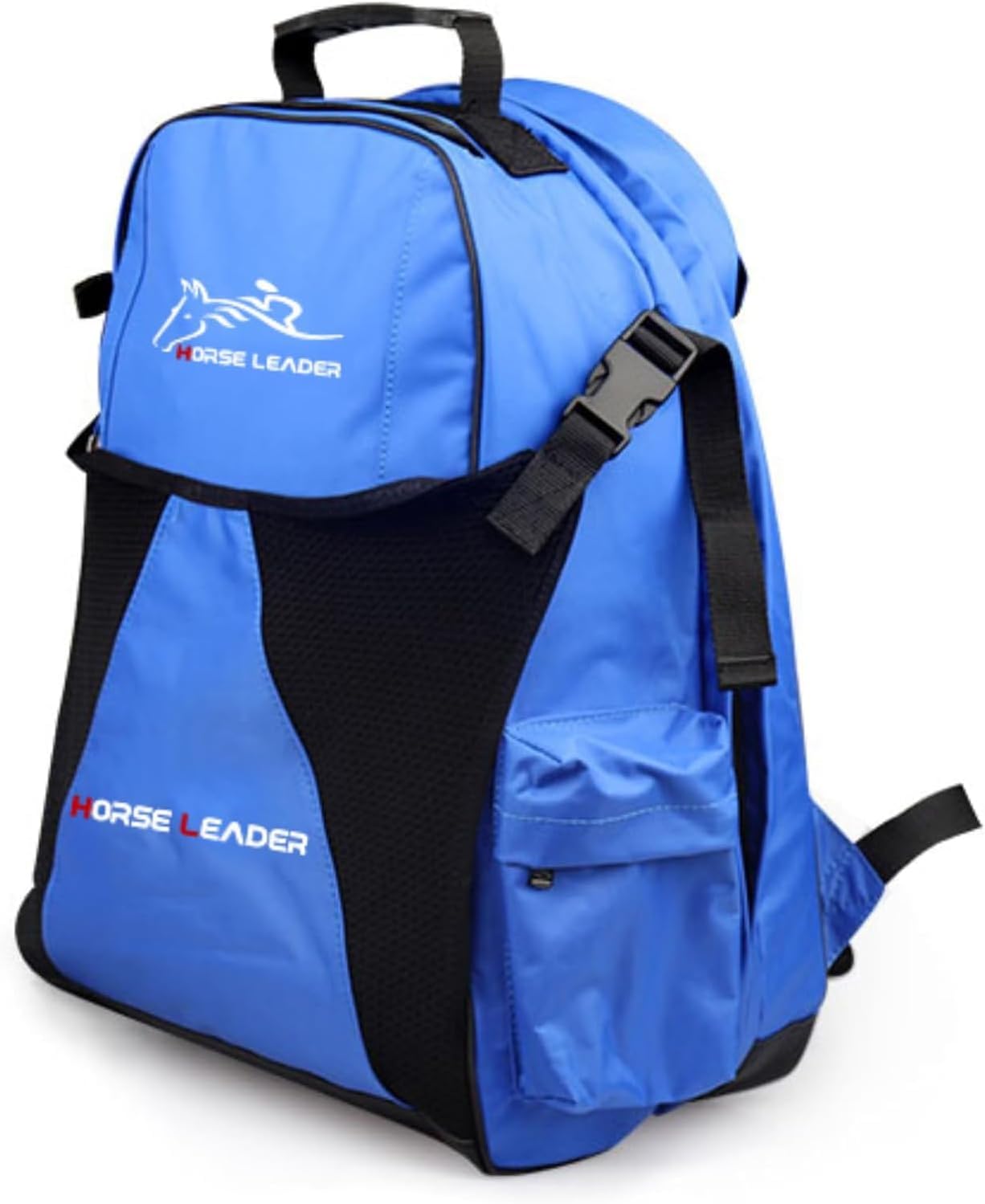 Youths Kids Equestrian Backpack, Horse Riding Equipment Bag,Waterproof Multi-Pockect with Horsewipe Holder,Hemlet Bag Holder (Blue)