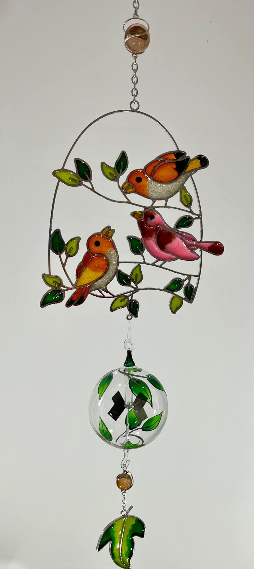 Lichtmühle, Tiffany Art Vögel, Fenster Dekoration, eindrucksvolles Wohnaccessoire