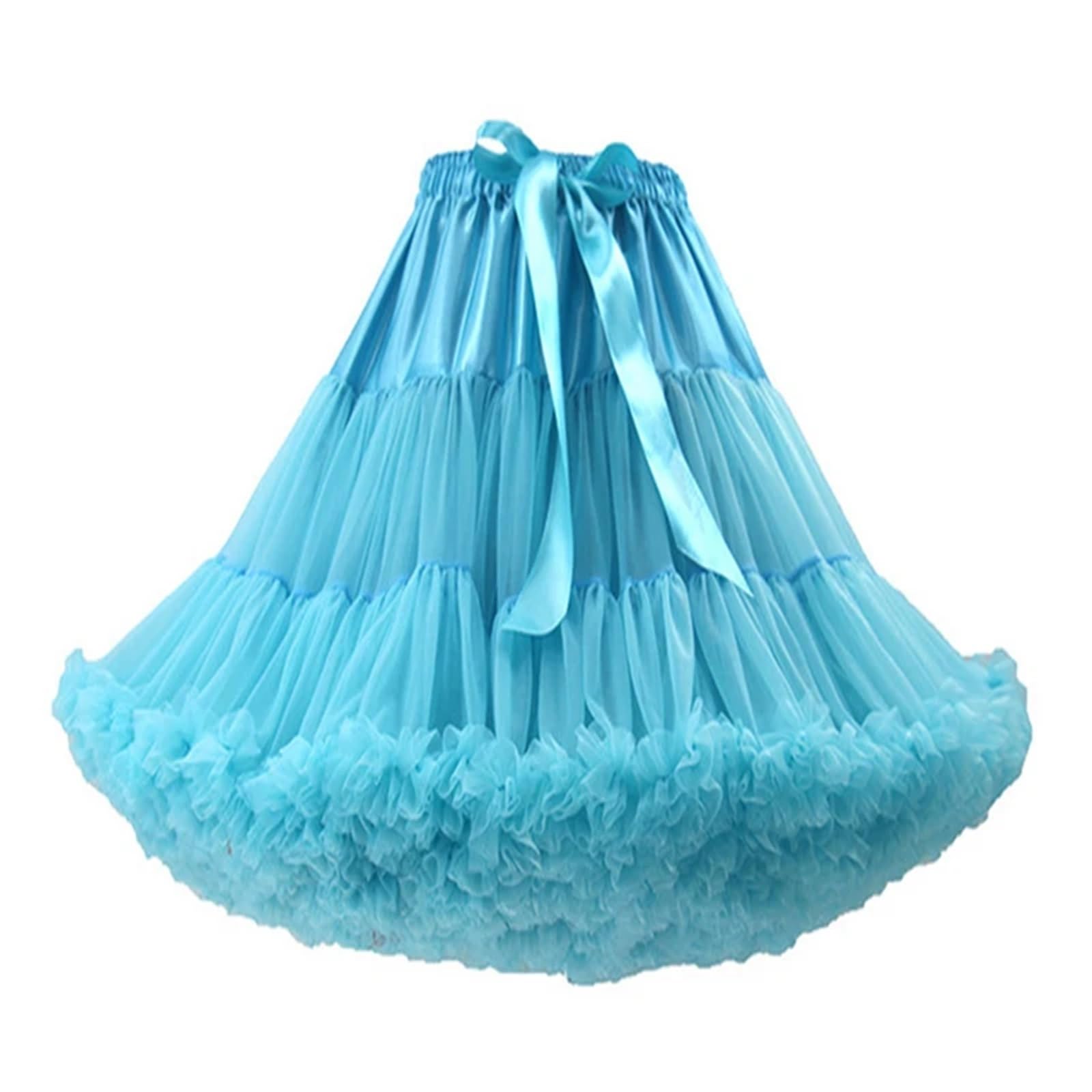 Sottogonne Donna Sottogonne in tulle morbido e gonfio da donna, lunghezza al ginocchio, for danza classica, stile Lolita, tutù, sottogonna a strati, 55 cm di Per Matrimoni, Abiti Da Sera