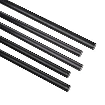200MMX 1.0MM 1.5MM 2.0MM 2.5MM 3.0MM 4.0MM 5.0MM 5 PCS Carbon Fiber Rod for RC Airplane DIY Craft 4mm Matte Pole 200mm