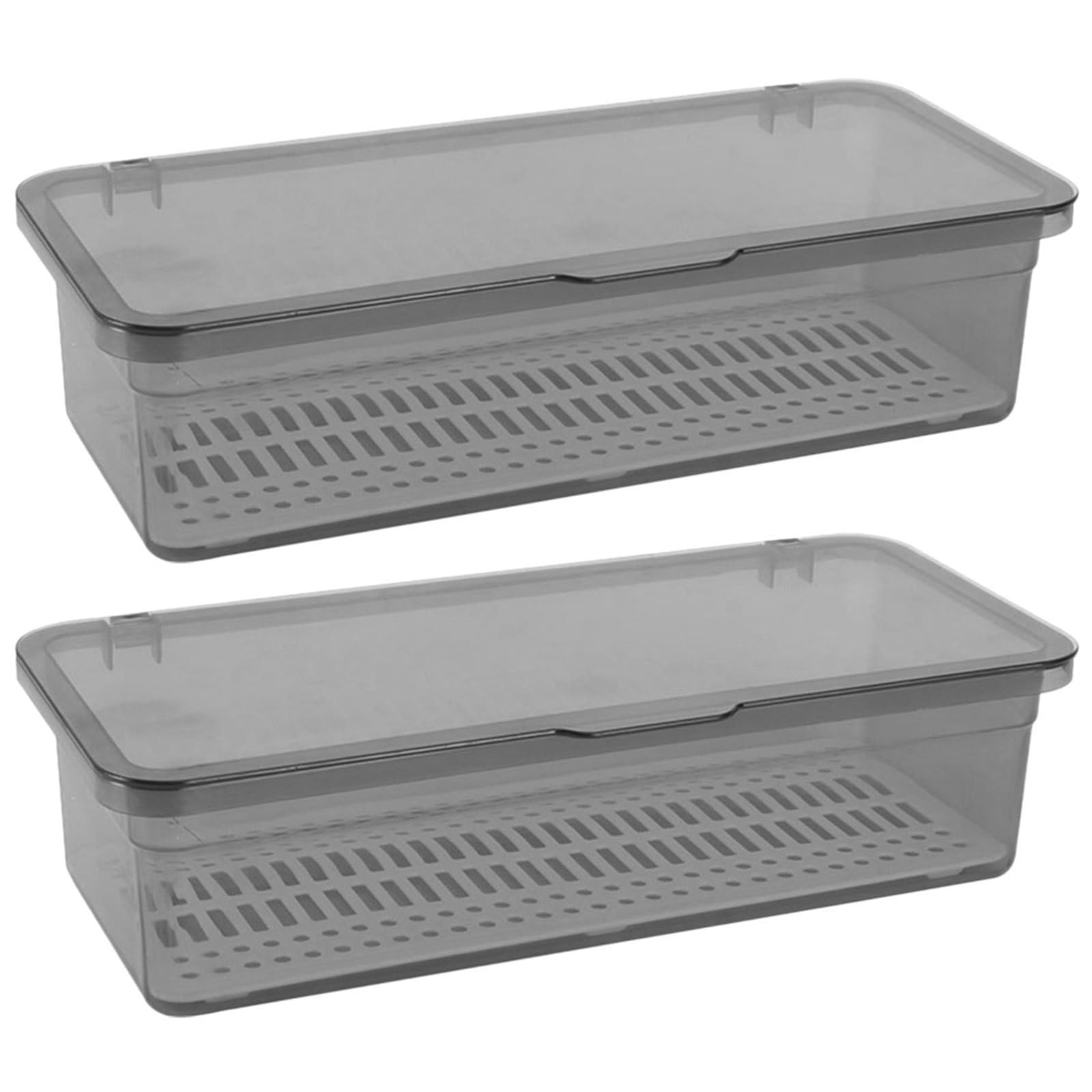 jojofuny 2 Pièces Porte-Couverts Rectangulaire en PP avec Grosse Capacité, Surface Lisse et Gain de Place, pour Table à Manger Cuisine