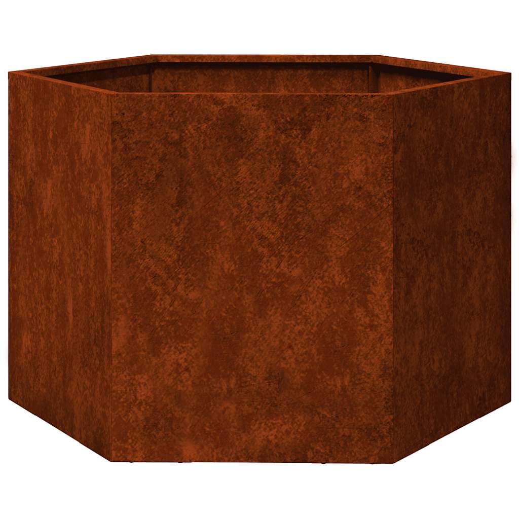 vidaXL Planter Growing Box Container Outdoor Flower Plant Pot Garden Raised Bed Planter for Vegetable Flower Herb Rusty Corten Steel