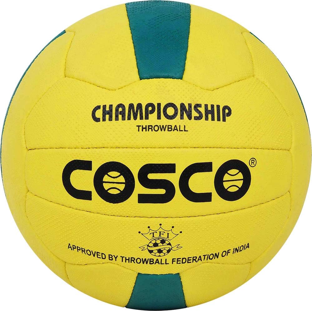 17007 Rubber Throw Ball, Size 5 (Yellow & Green)