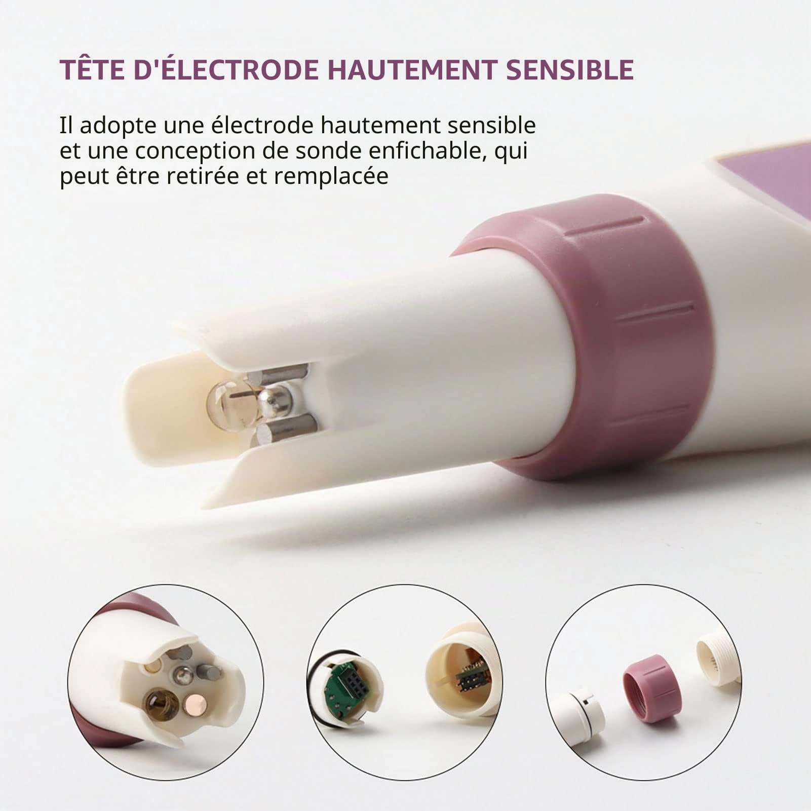 BLE C600 Compteur Numérique et Kit de Test de l'eau, Stylo de Test de la qualité de l'eau, Testeur de PH Bluetooth Intelligent avec ATC, PH TDS EC ORP SG Compteur de Température