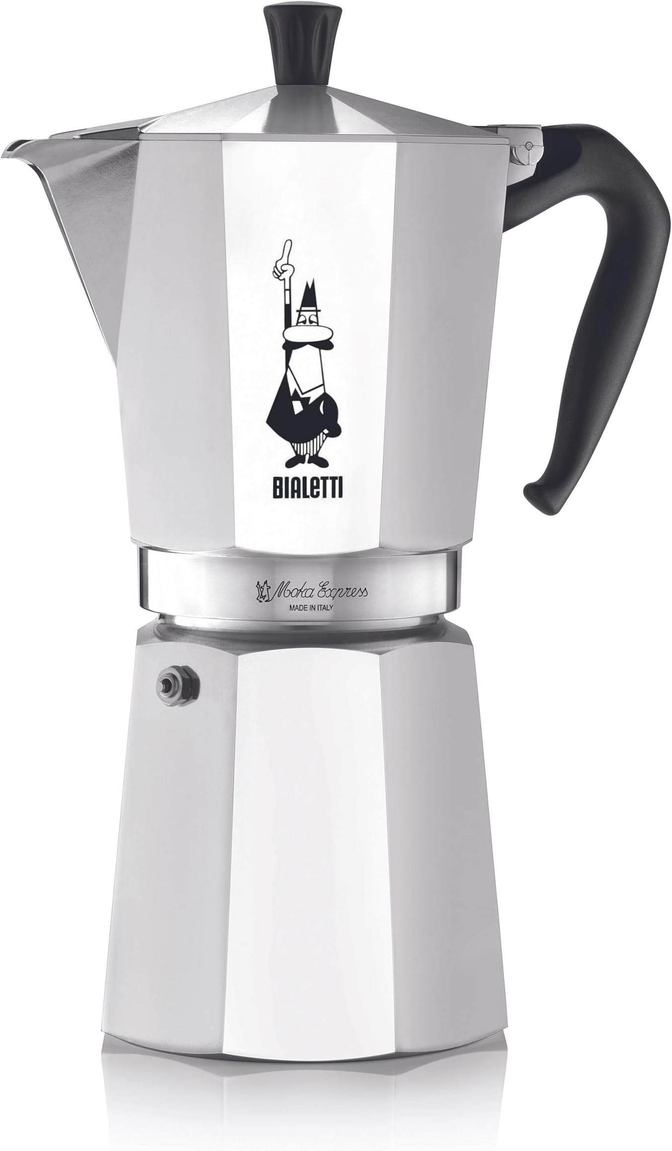 2A79Q Bialetti Espresso Maker, Direct Flame Mocha Express, 12 Cup Capacity, Coffee Moka Pot 0001166/X2AP