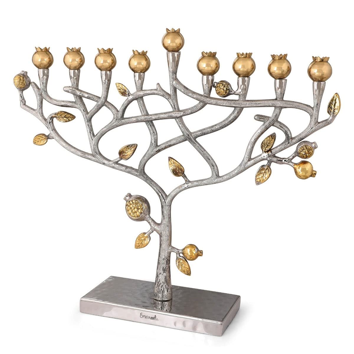 Menorah Hanukkah Hanukkiah Árbol de la Vida Granada por Yair Emanuel Judaica Gift