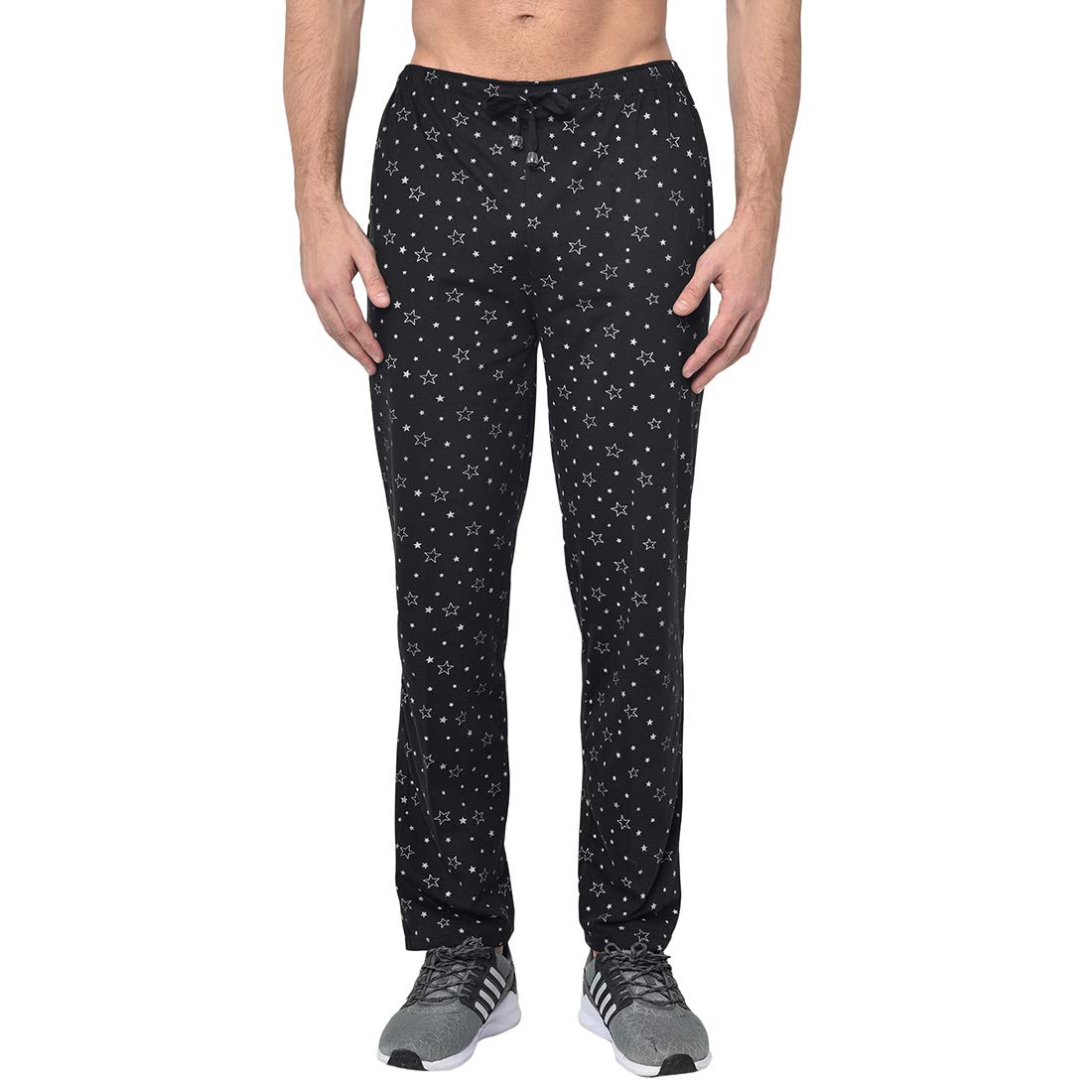Cotton Blended Regular Fit Black Pyjamas For Men -214-V-256-image-44