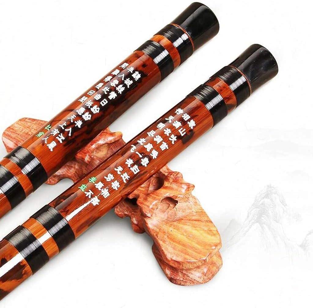 Chinese Dizi Refined Bamboo Flute Professional Adult Children Beginners Play Transverse Flute Clarinet - C,D,E,F,G Tune(Color:D)