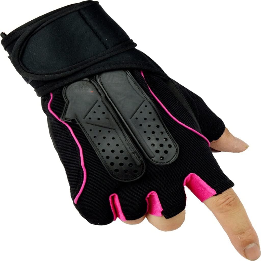 Fitness Training Gym Gloves Sports Workout Breathable Wristband Men Women Cycling Gloves (Color : A, Size : M) (A Large)