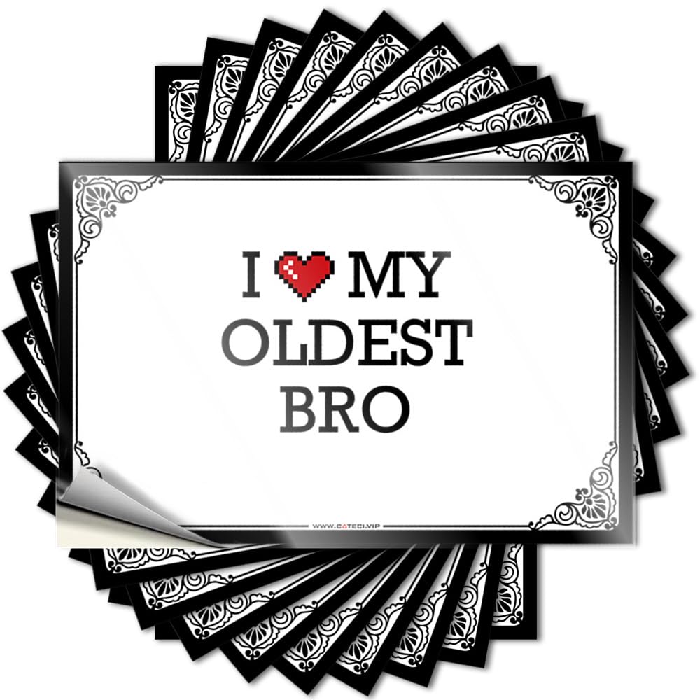 Porch Decorations Bumper Durable Laptop | I Love My Oldest Bro Lover Self Adhesive Sticker for Motorcross DIY(12X18CM)