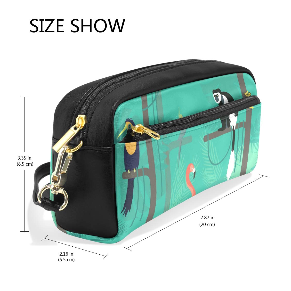 Eslifey Macaw Papageien-Etui | Aus PU-Leder, 20 X 8 X 7 Cm, Für Make-up, Stifte Oder Als Federmäppchen