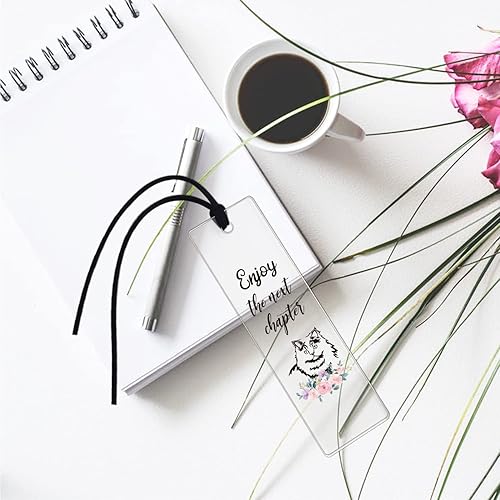 Miniatura 5 de Enjoy The Next Chapter - Marcapáginas inspiradoras de gatos persas, regalos para mujeres para amantes de los gatos, dueñas, niñas, hijas, amigos de