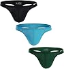 Sexy Contracted Thong Shapewear G-string For Men Pure Color Underwear B1143 M, BlackGreenSky blue
