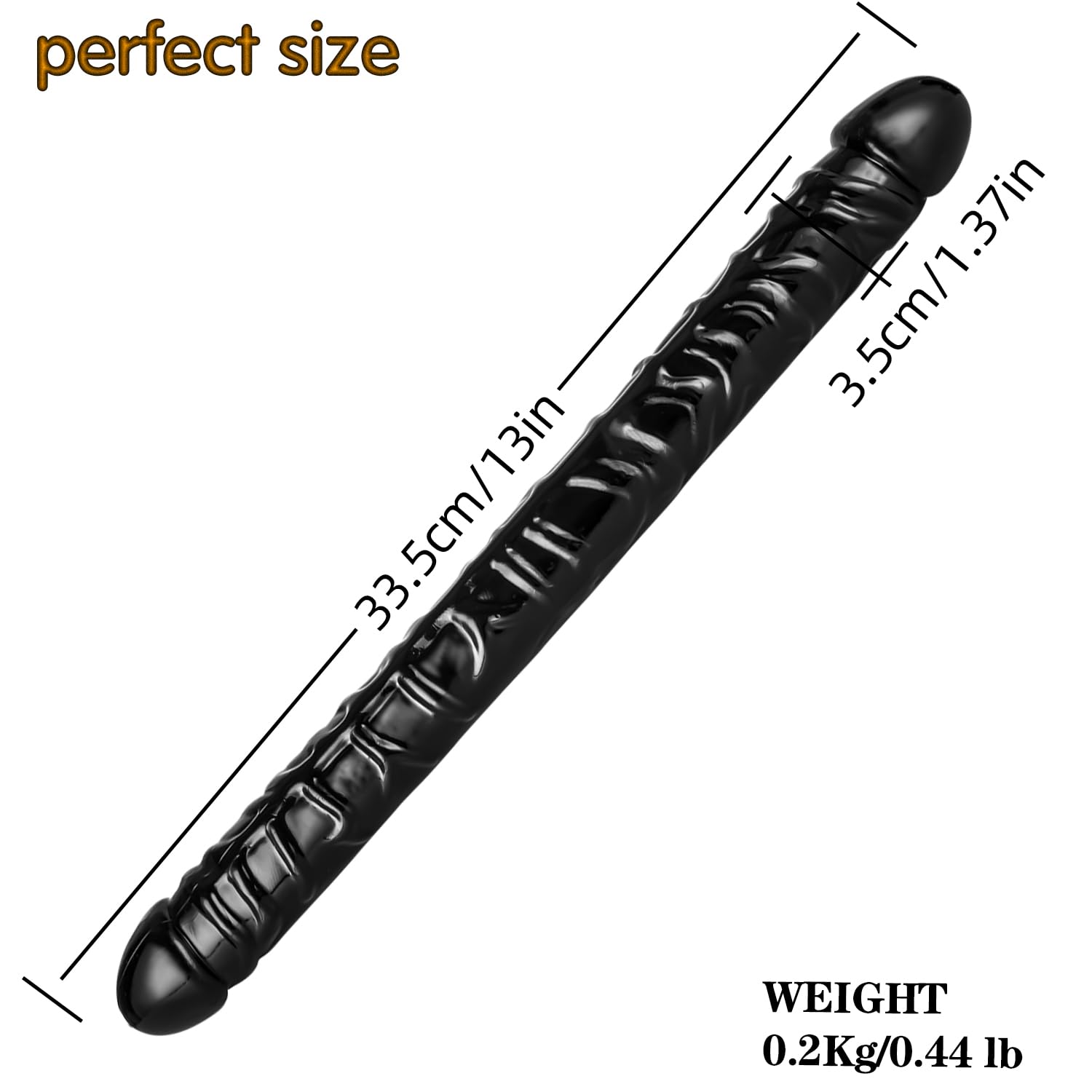 Riesiger Realistischer Schwarzer Doppeldildo für Doppelseitige Lesbische  Anal G-Punkt Stimulator Sexspielzeug für Frauen Männer Paare Dildo Länge  33,5 cm Durchmesser 3,2 cm : Amazon.de: Drogerie & Körperpflege