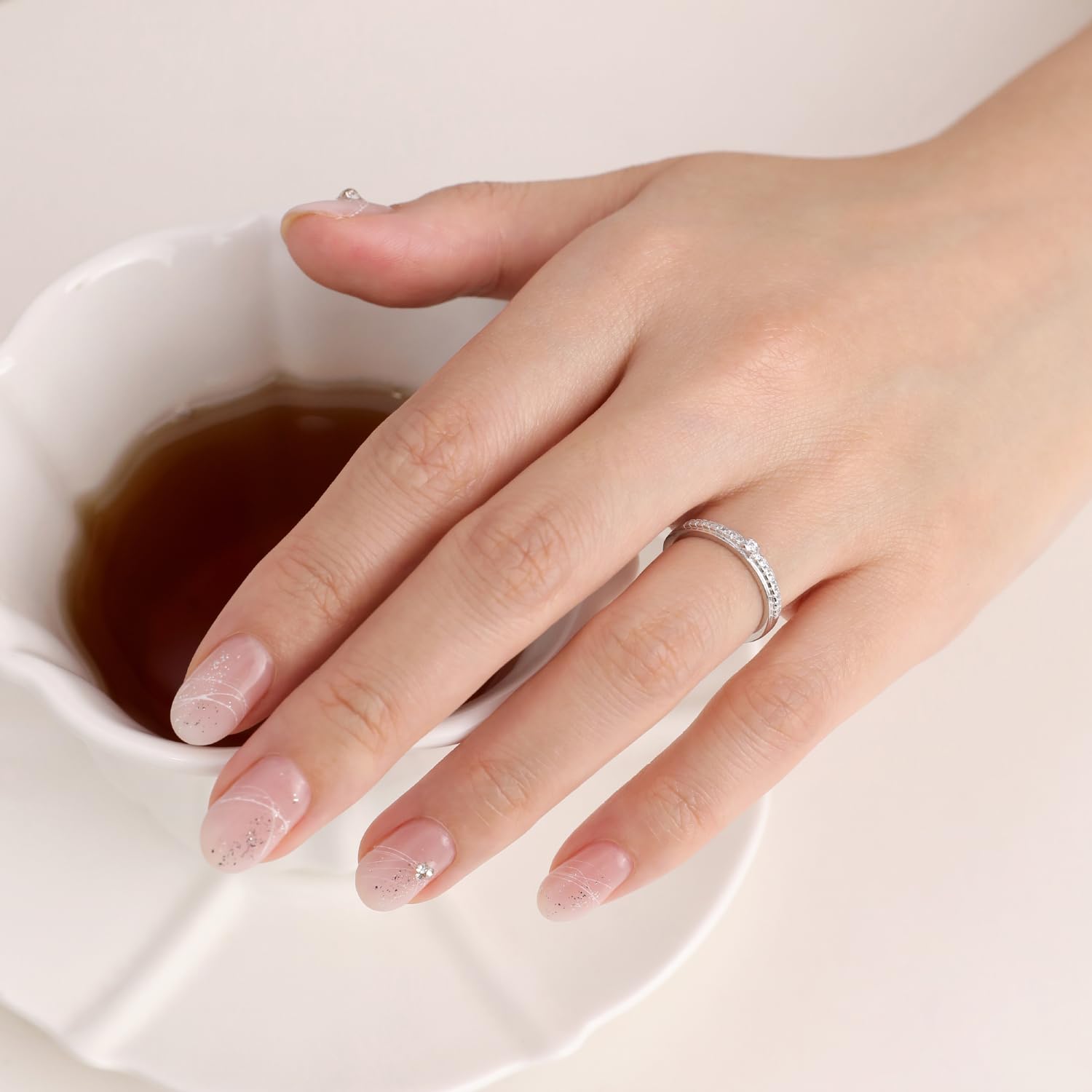 Meissa Alianzas de Plata Pareja Anillo Pareja para Hombre y Mujer en Plata 925 Anillo de Boda Promesa Compromiso regulable Anillo regalo aniversario pareja (Juego de dos anillos)