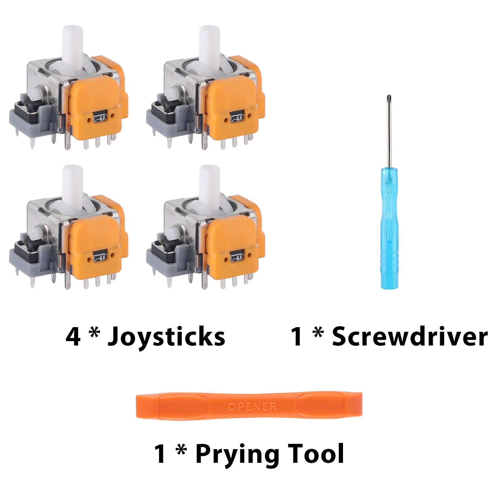 TOMSIN Lot de 4 joysticks de rechange pour contrôleur Switch Pro, module de capteur analogique 3D à effet Hall pour Switch Pro Conrtoller, kit de réparation de joysticks pour manette Swtich Pro