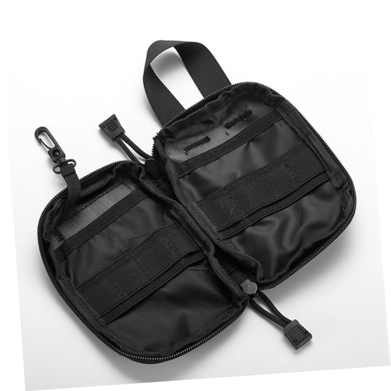 ARTSEWPLY Portable Emergency Medical Storage Pouch Accessory Bag for First Aid Travel Outdoor Activities Design Without Cross Sticker Black