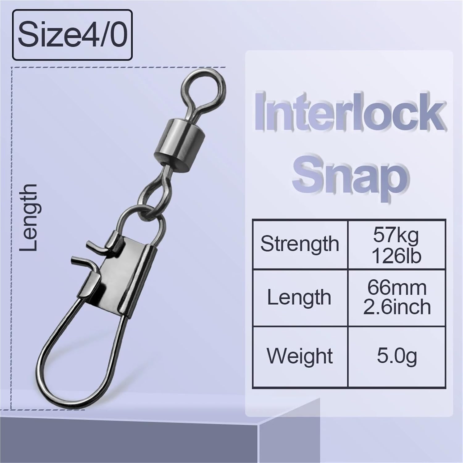 Fishing Swivel Snap Interlock Snap with Rolling Swivel 50 100Pack Stainless Steel Cross Lock Snap Sea Fishing Connector