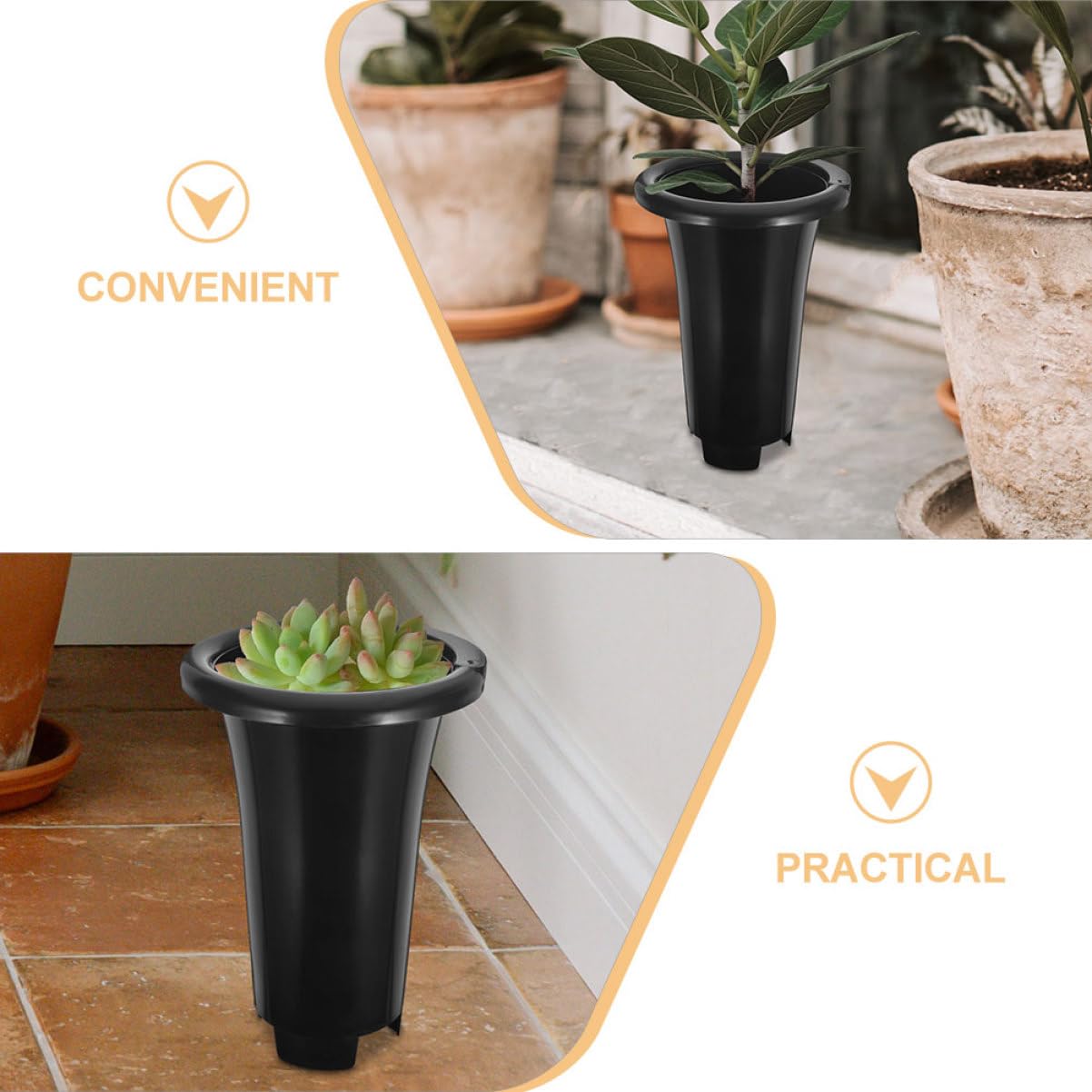 10 Pcs Pot en Plastique PP Épaissi avec Trous D'aération pour Plantes Succulentes et Orchidées à Utiliser en Intérieur et Jardin