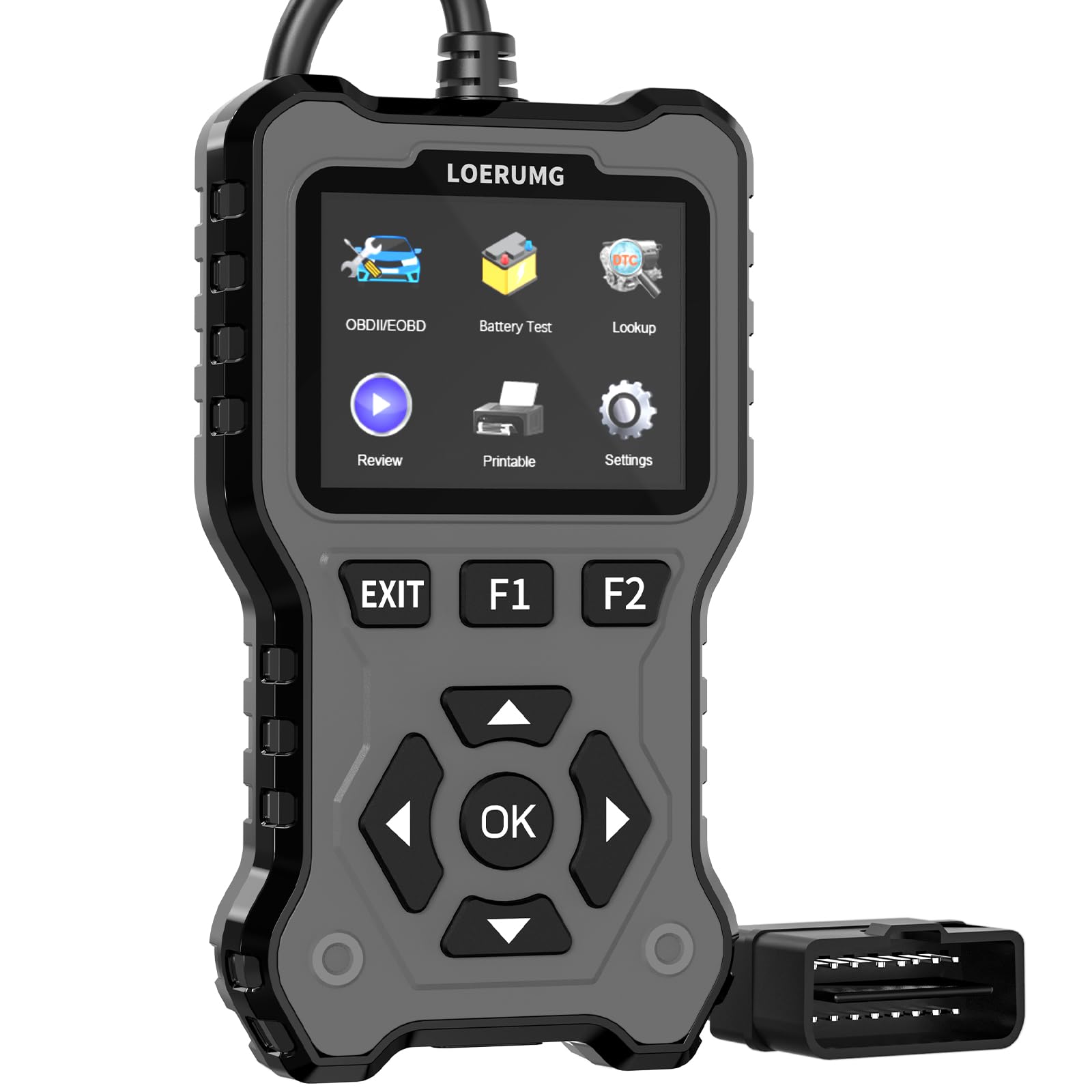 OBD2 Scanner Diagnostic Tool, Enhanced Check Engine Code Reader, Car OBDII Scanner with Fault Code Reset & I/M Readiness Auto Engine Light Diagnostic Scan Tool for Vehicles After 1996 Grey