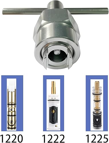 Miniatura 3 de Versión actualizada 104421 Herramienta de extracción de cartuchos, compatible con cartuchos de mango único Moen 1200, 1222 y 1225, herramienta de