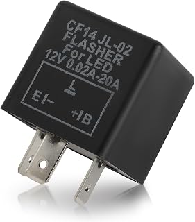 CF14 EP35 Electronic Flasher Relay 3 Pin 12V for Car Vehicle L Fix LED Light Bulbs Turn Signal Hyper Blink Flash No Flash Problem JL-02