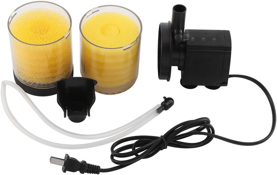 EVTSCAN Aquarium Filter, 3 Types 3 in 1 Aquarium Filter Oxygen Air Pump Submersible for Fish Tank Water Pump Tools(WP-3300B)