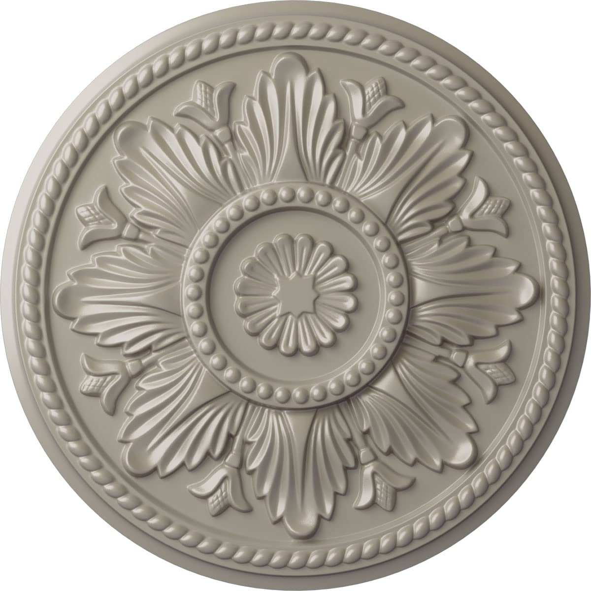 Ekena Millwork CM18EDPWS Edinburgh Ceiling Medallion, Pearl White