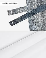 Vista 7 de Cenefas de ventana con lazo, estilo pintura al óleo, mancha artística, geométrica abstracta gris, cenefa para sala de estar, bolsillo para barra