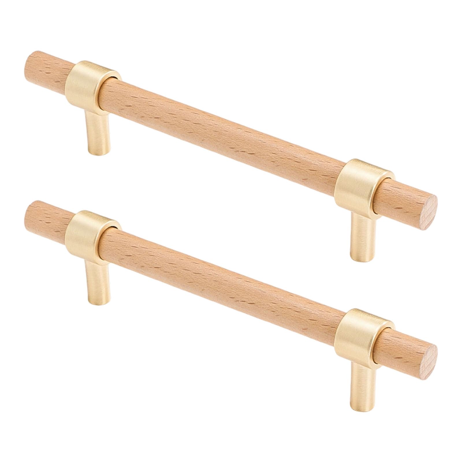 QWYFGM Kitchen Cupboard Handle,'s Door Handles,Wardrobe Handles, for Cupboards & Draws, Accessories,Door Knobs,1pair Wooden Cabinet Knob Drawer, Simple Dresser Pulls for