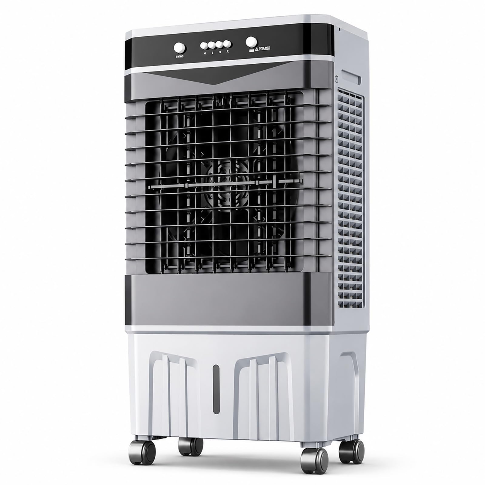 Zdmzr One Color Mobile Evaporative Cooler With Wheel, Top-Fill Swamp Cooler, 3 Speeds For Home, Kitchen, Bedroom