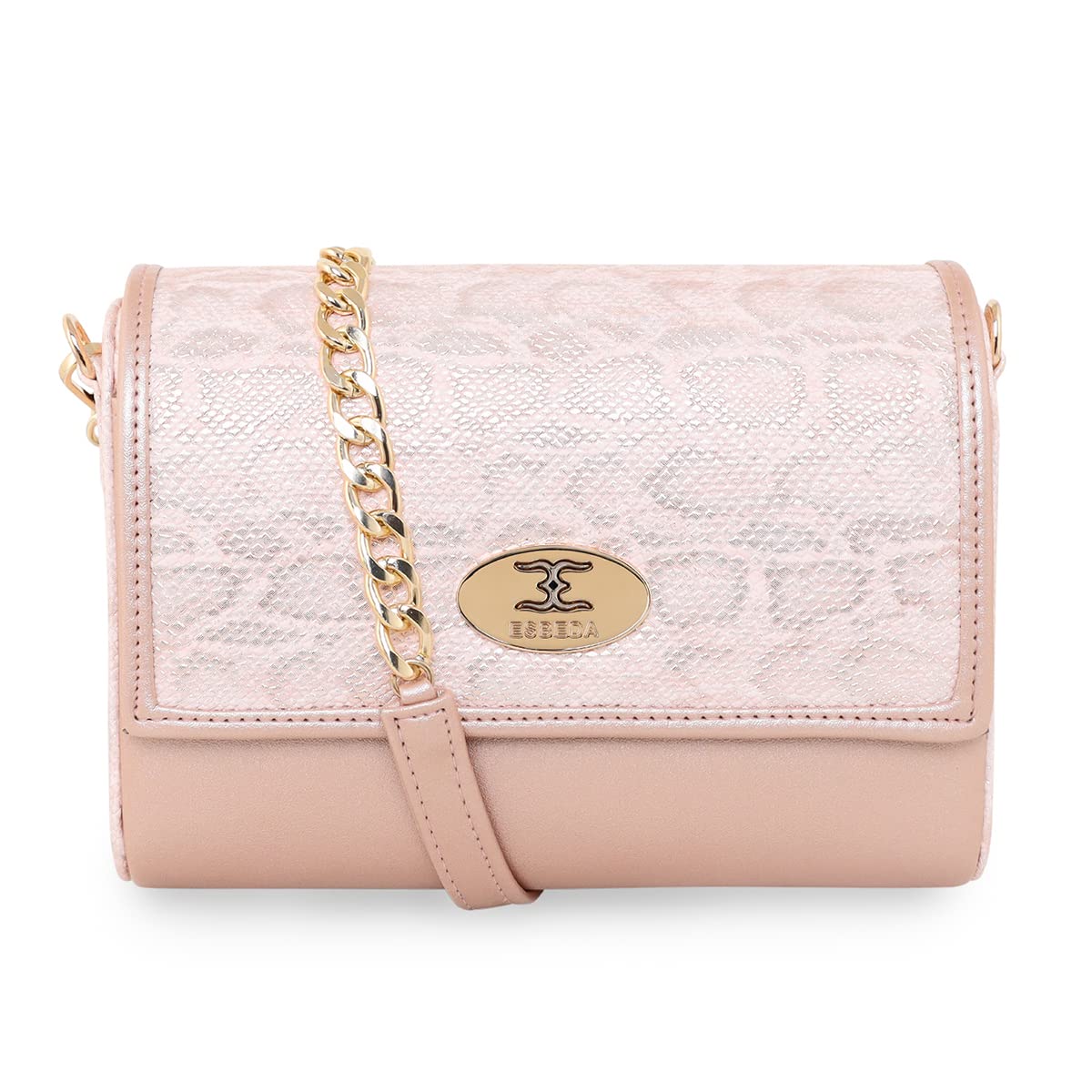 ESBEDA Rose Gold Color Snake Art Box Sling Bag For Women (B0BLYRXML9) Amazon Price History, Amazon Price Tracker
