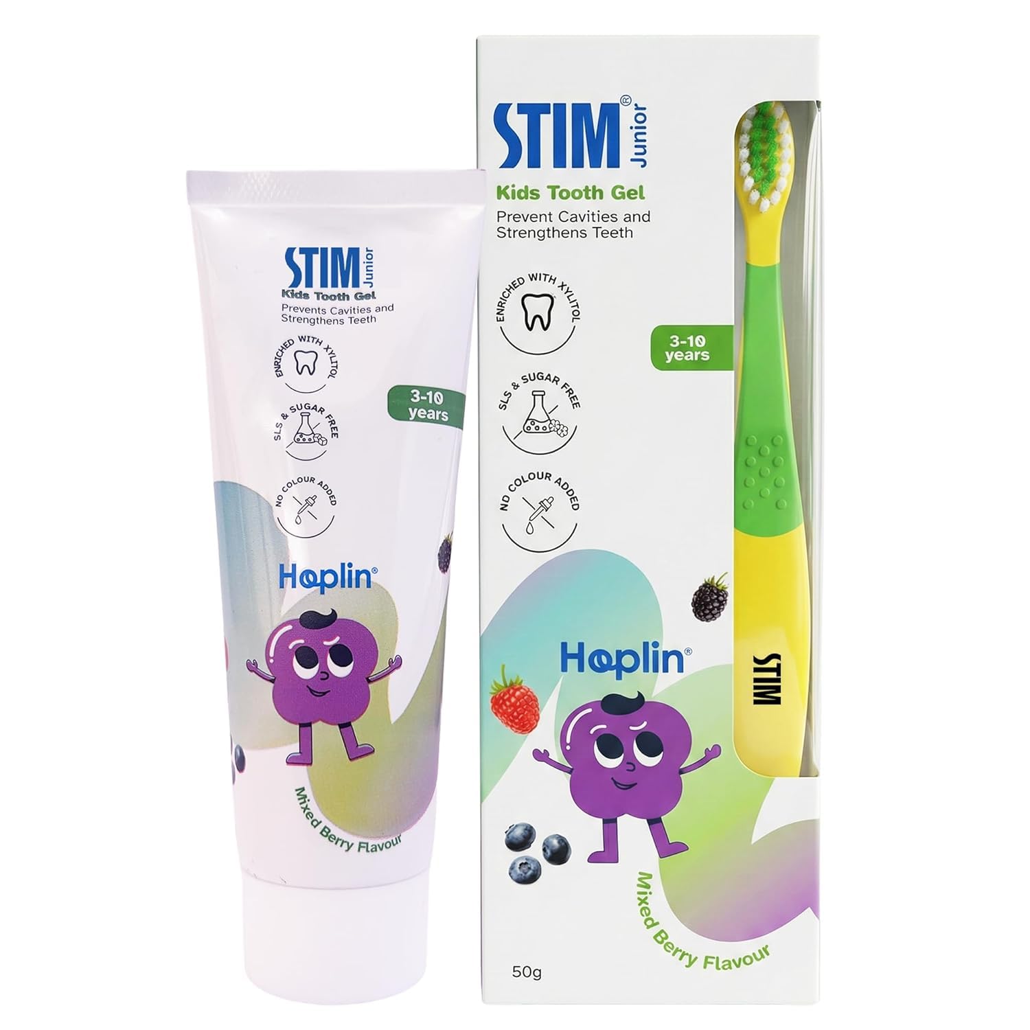 STIM Junior Kids Toothpaste | 3-10 Years | Mixed Berry Flavour | Pack of 2