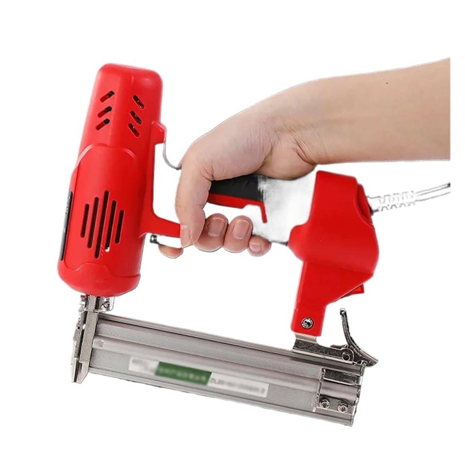 Pistola Sparachiodi Elettrica F30 Da 1800W Mobili Fai-da-te Costruzione Di Chiodi Utensili Elettrici Cucitrice For Telaio For La Lavorazione Del Legno Sicurezza e comodità(Rot)