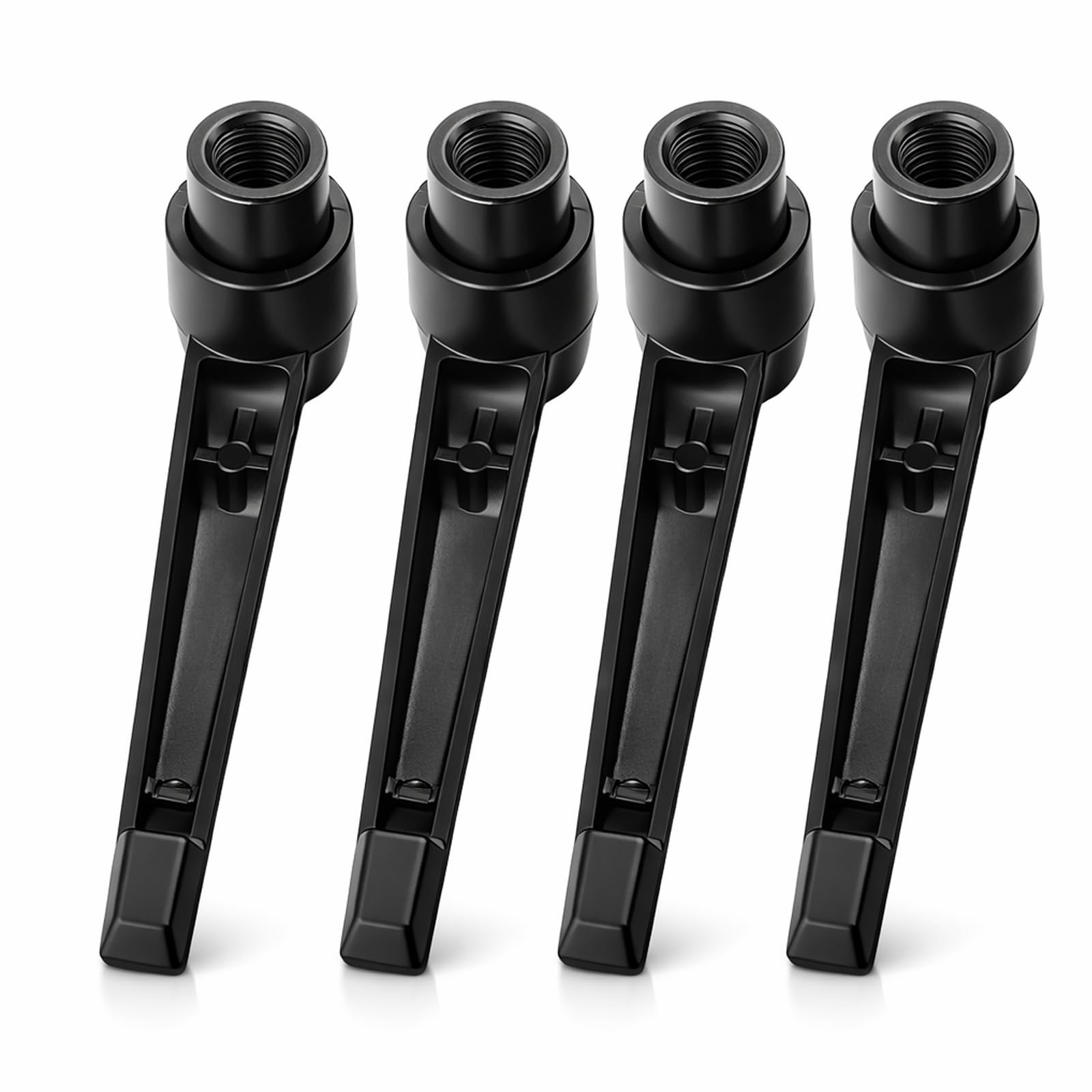 4PCS Clamping Lever Handle, Lock Nut Wrench, Hinge Hole Adjustment Wrench, Metal Machine Knobs Adjustable Fixing Handle Female Thread(M6)