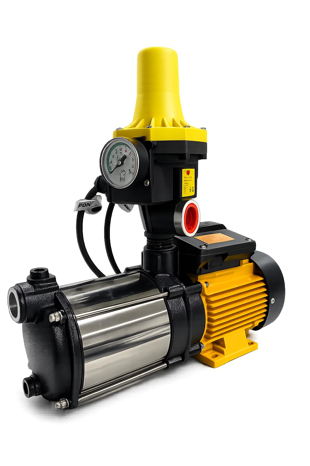 Grupo de Presión de Agua Automático con Controlador – Bomba de Agua Presurizadora Doméstica para Casa, Jardín y Riego, Sistema Automático de Presión 0.75 kW - 1 CV · Fluvia