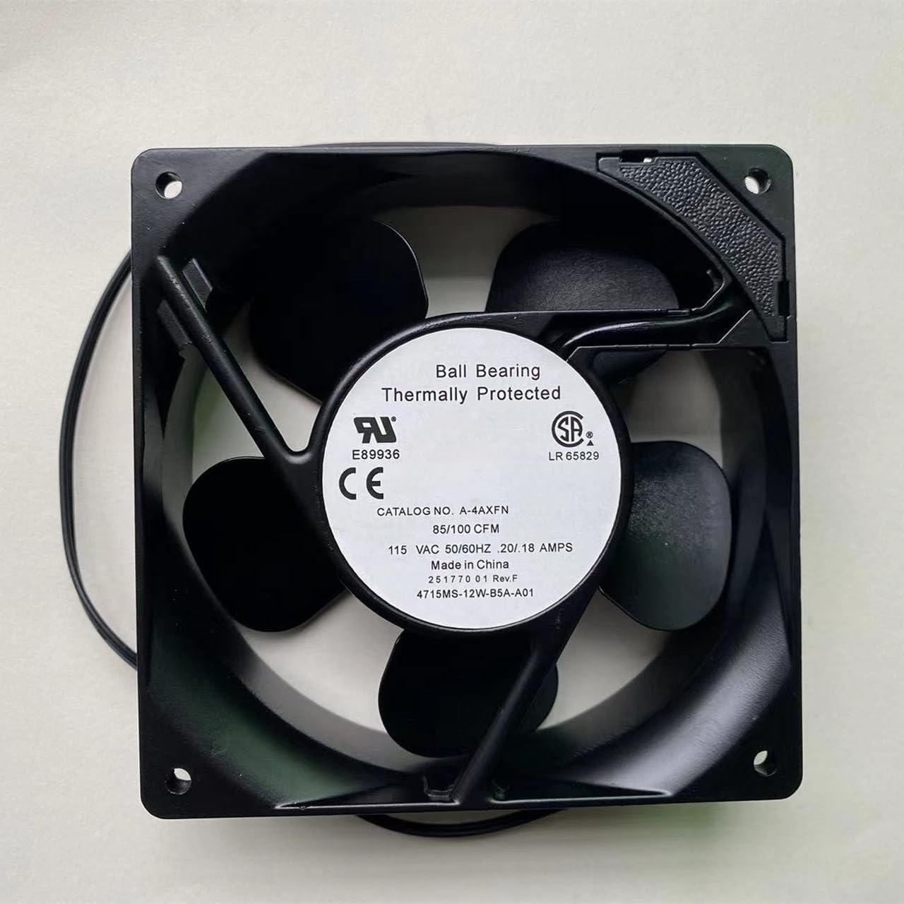 4715MS-12W-B5A-A01 115V Fan A-4AXFN 0.20/0.18A 12CM Cooling Fan